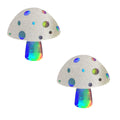 Alice Down The Rabbit Hole White Holo Shroom - Pasties - Neva Nude