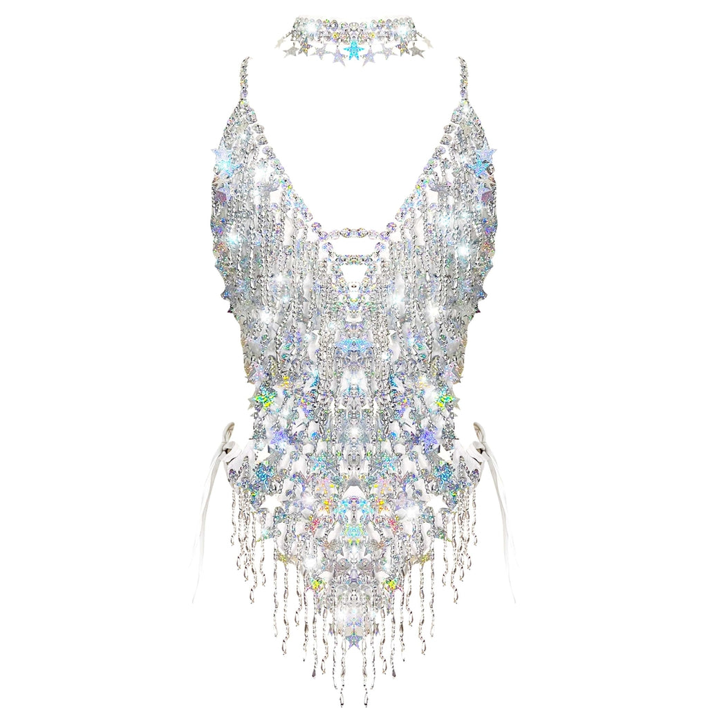 Wildest Dreams Swifty Sparkling White One Piece Bodysuit