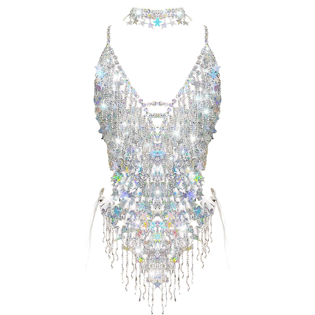 Wildest Dreams Swifty Sparkling White One Piece Bodysuit