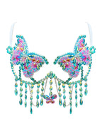 Beautiful Butterfly Crystal Jewel Carnival Bra