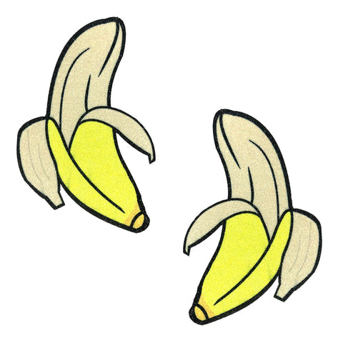 Big Banana Blacklight Glitter Nipple Cover Pasties