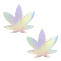 Care Bare Stare Holographic Dope AF Weed Leaf Nipple Cover Pasties