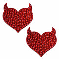 Hearts Desire Red Jewel Devil I Heart U Nipple Cover Pasties