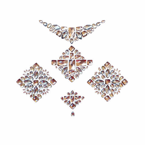 Hunger Games Crystal Jewel Nipple Sticker Crop Top.