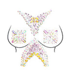 Legendary Zlda Iridescent Crystal Jewel Nipple Sticker Crop Top