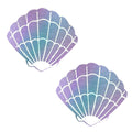 Lustful Lilac Mermaid Shell Nipple Cover Pasties
