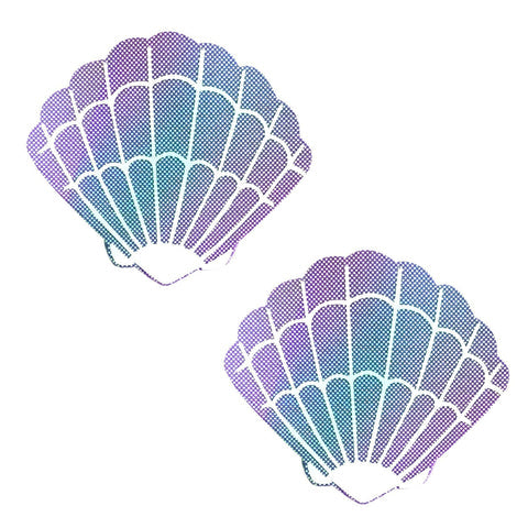 Lustful Lilac Mermaid Shell Nipple Cover Pasties