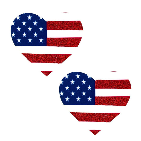 American Flag Heart - Pasties - Neva Nude